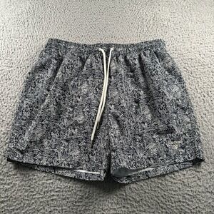 Barbour Men's Swim Trunks XL‎ Navy White Leaf Print Polyester Lined